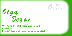 olga dezsi business card